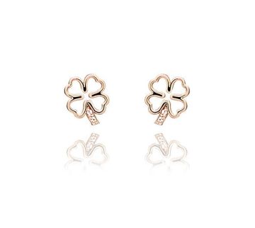 Ohrstecker Kleeblatt vergoldet